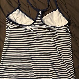 Carve Designs Navy and White Tankini Top